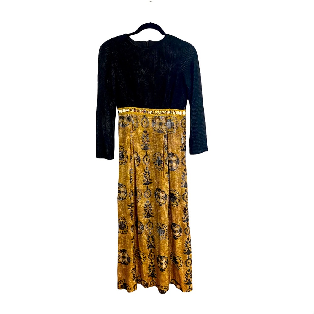 Vintage Black n’ Gold Tinsel Dress